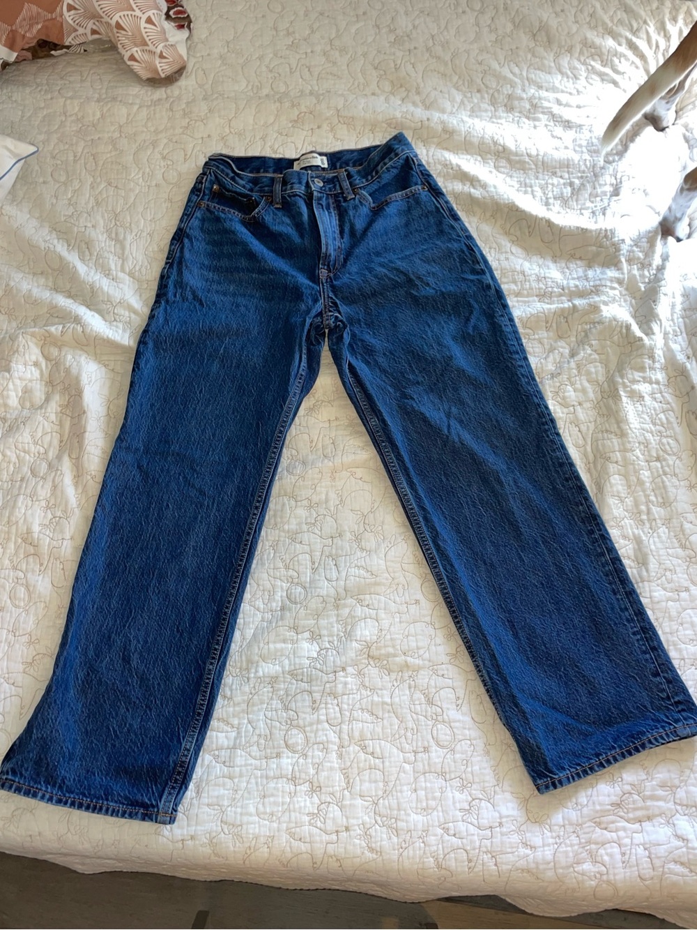 Abercrombie Loose High Rise Blue Jeans